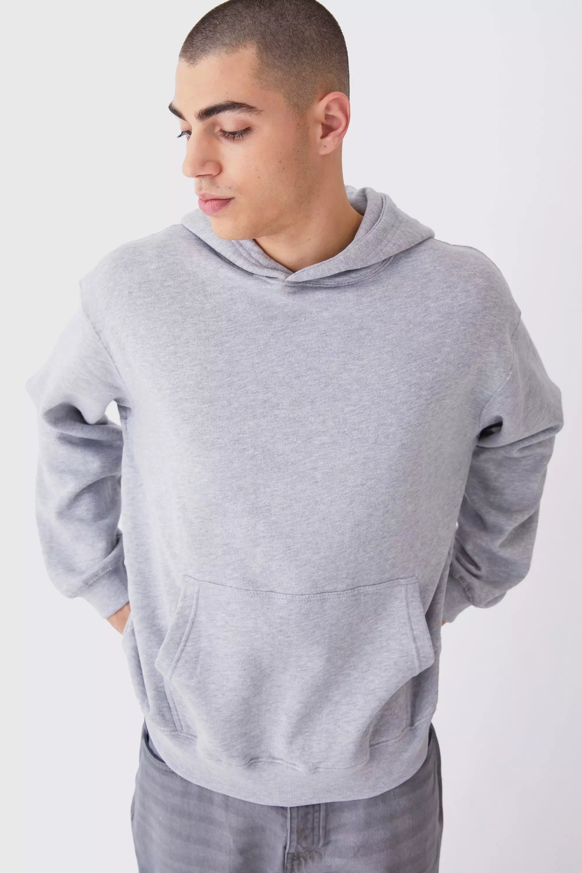 Grey oversized hoodie cheap men